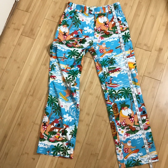 Loudmouth Golf Surfing Santa Golf Pants 26xUF - Picture 9 of 11